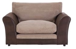 HOME Harley Fabric Cuddle Chair - Natural.